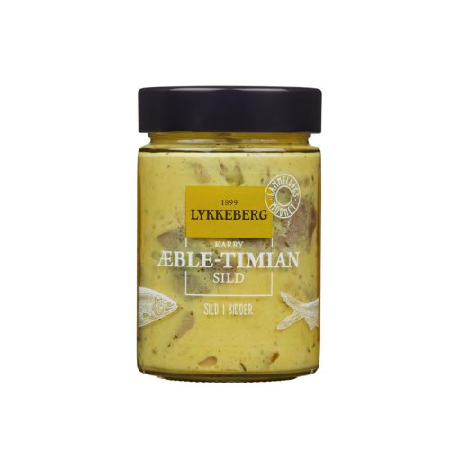 Karrysild med æble-timian